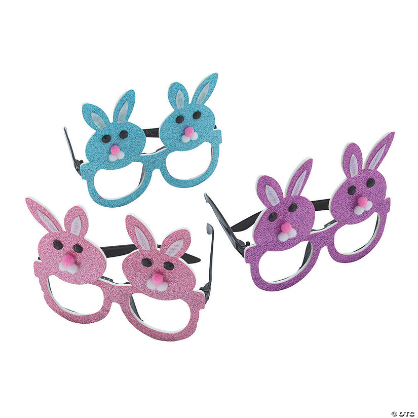 Easter Glitter Glasses - 12 Pc. Image