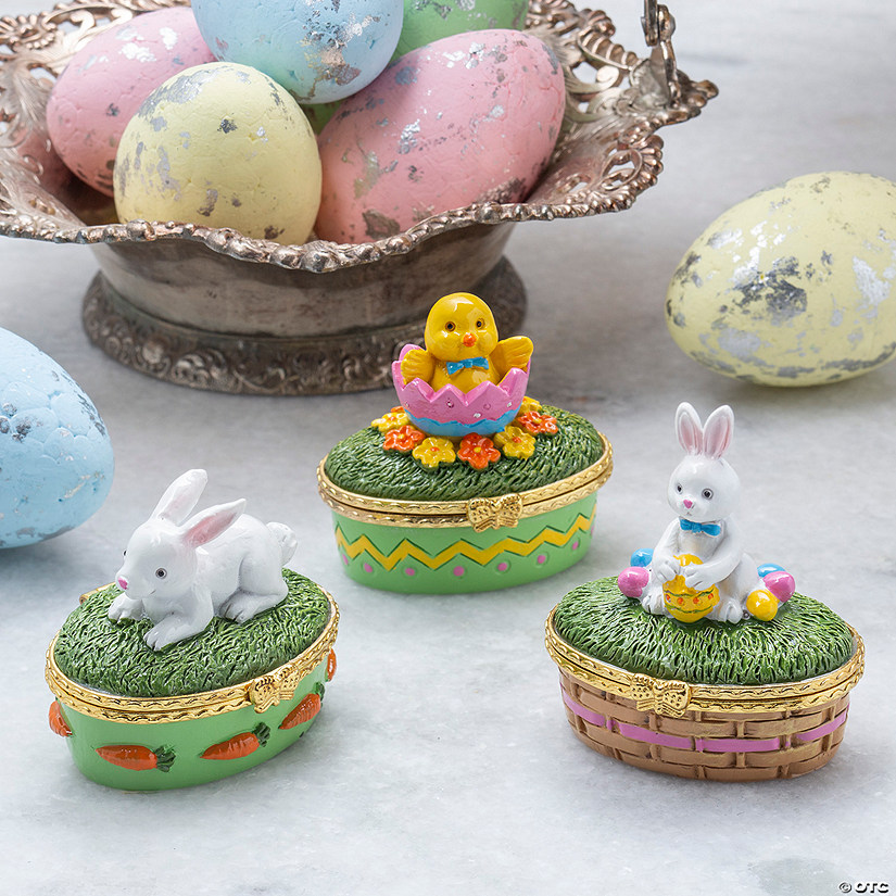 Easter Hinged Box Tabletop Decorations - 3 Pc. Image