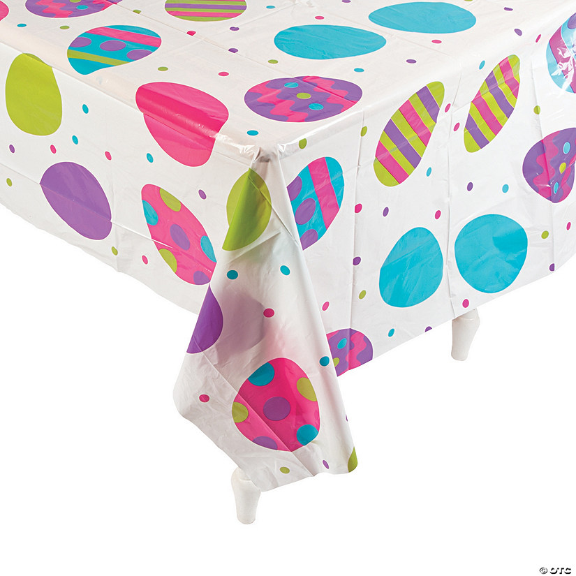 Egg Print Plastic Tablecloth Image