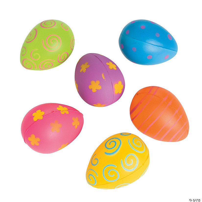 Egg-Shaped Stress Balls - 24 Pc. Image
