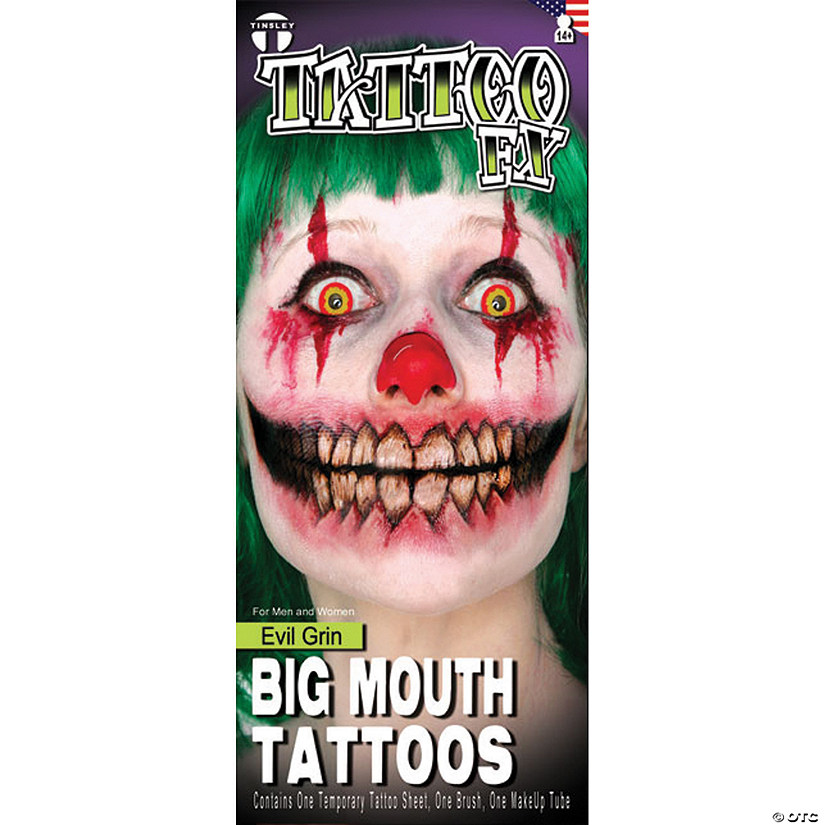 Evil Grin Big Mouth Tattoo Fx Image