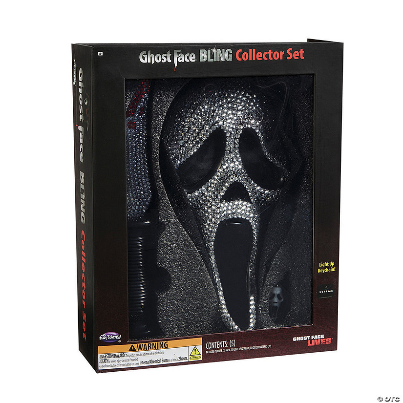 Exclusive Ghost Face<sup>&#174;</sup> Bling Mask, Knife & Light-Up Keychain Collectible Box Set Image