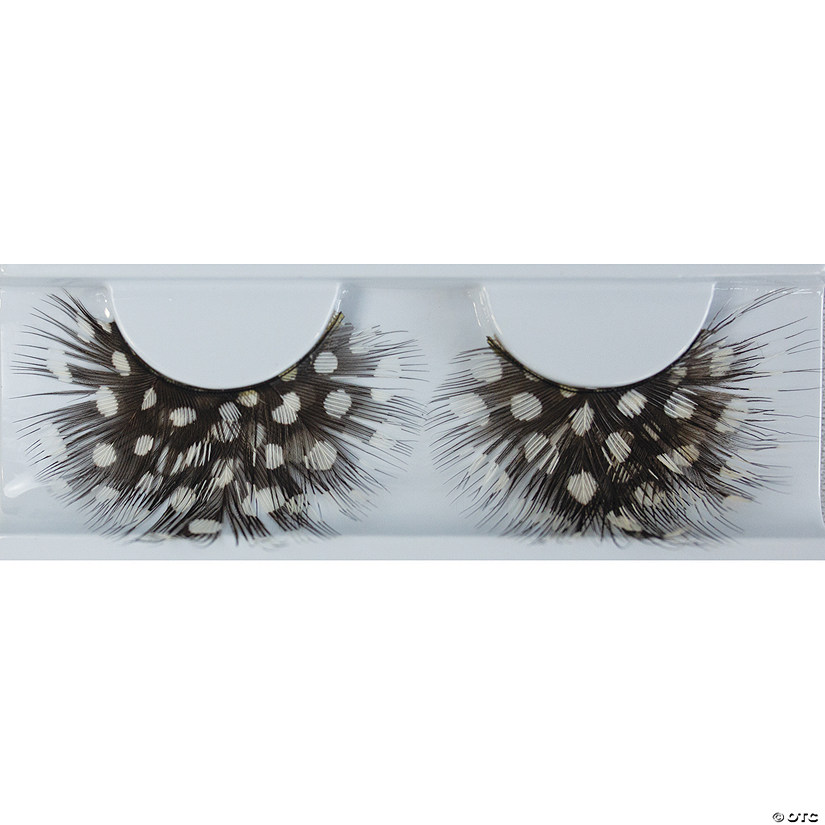Eyelash Feather Dot Black/White Image