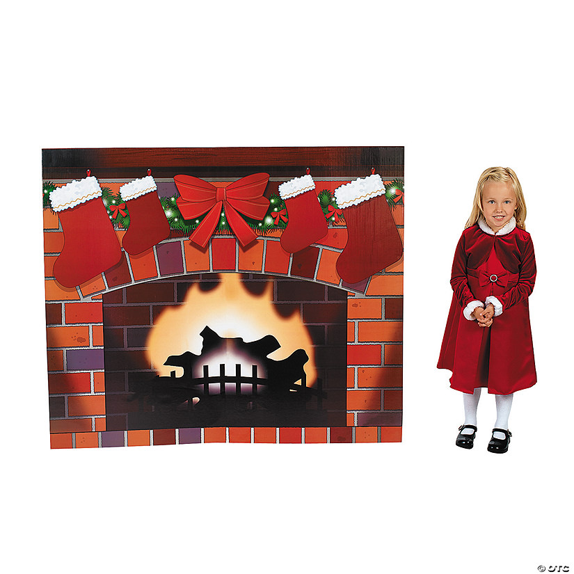 Fireplace Cardboard Stand-Up Image
