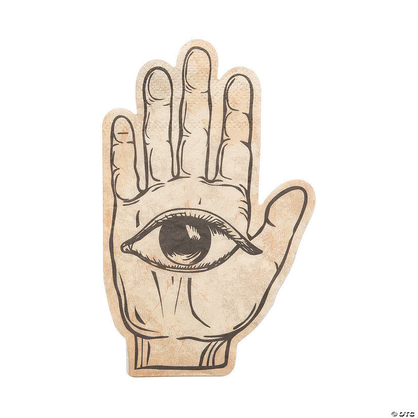 Fortune Teller Hand-Shaped Luncheon Napkins - 16 Pc. Image