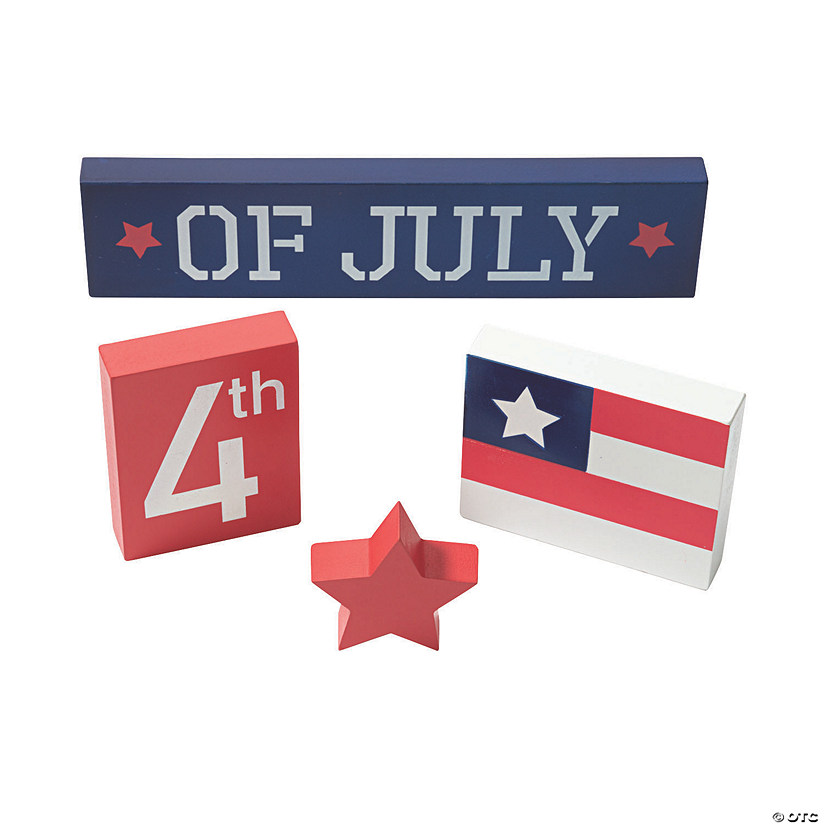 Fourth of July Tabletop Blocks Image