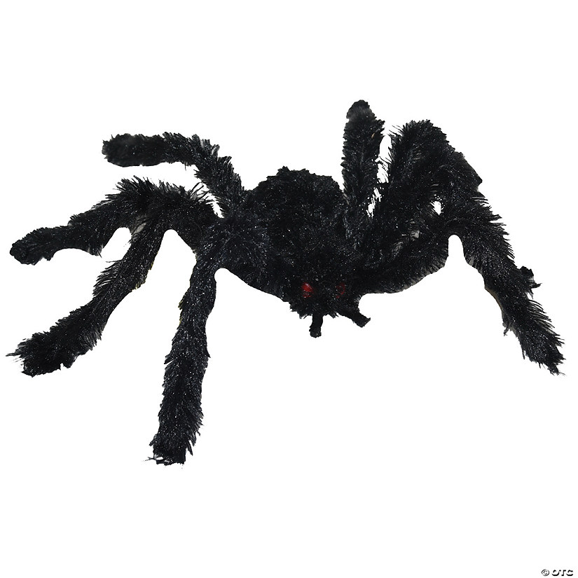 Furry Black Spider Decoration Image