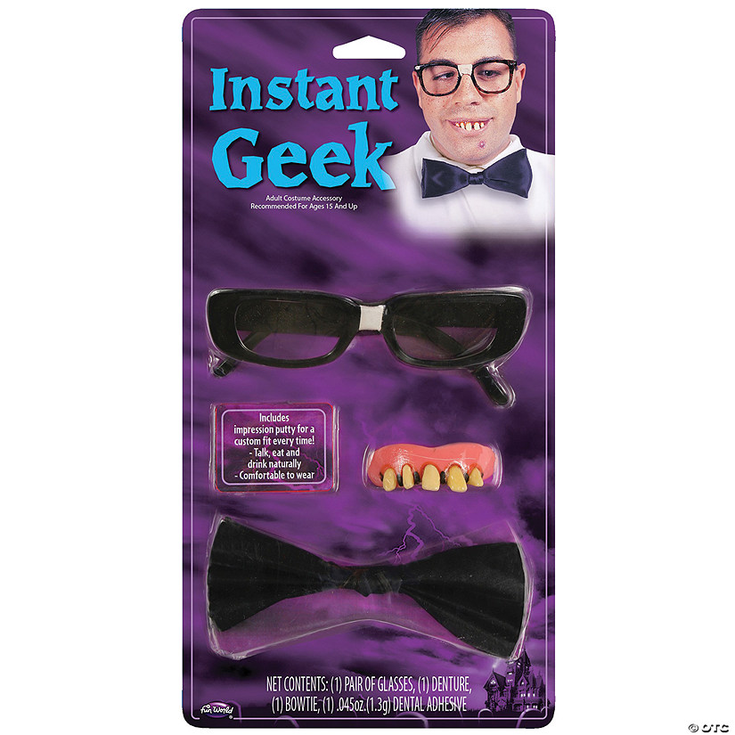 Geek Boy Instant Costume Kit with Teeth Image