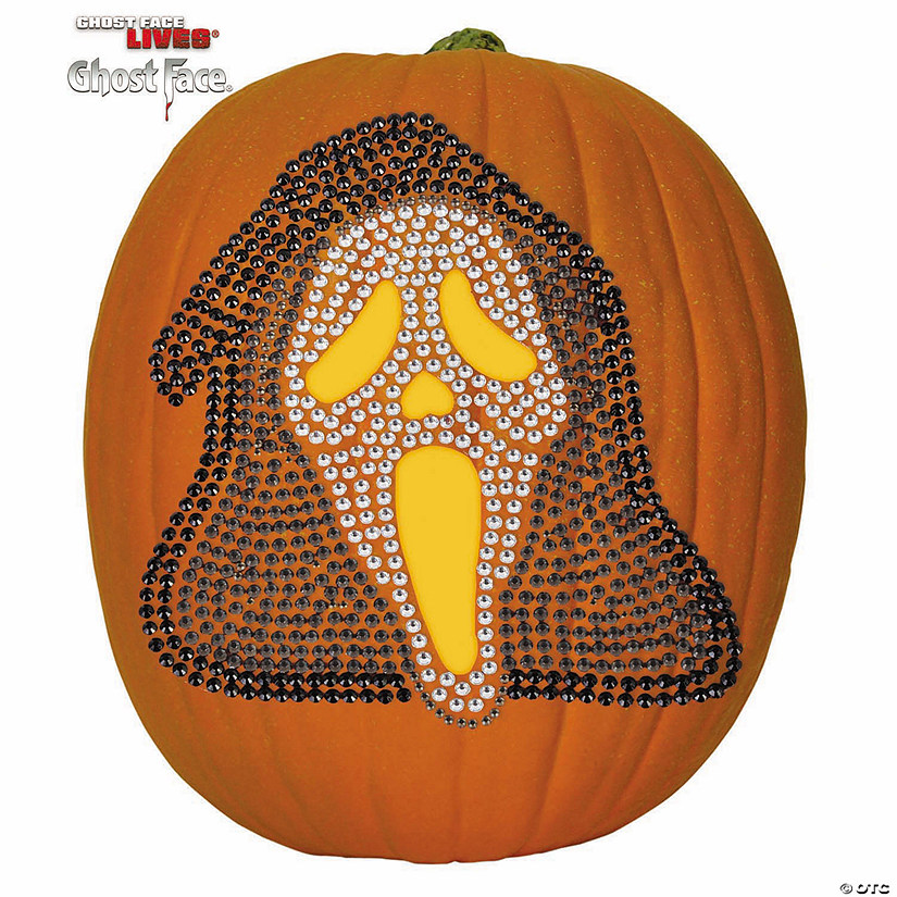 Ghost Face&lt;sup&gt;&amp;#174;&lt;/sup&gt; Carve &amp; Bling Halloween Pumpkin Decorating Kit Image