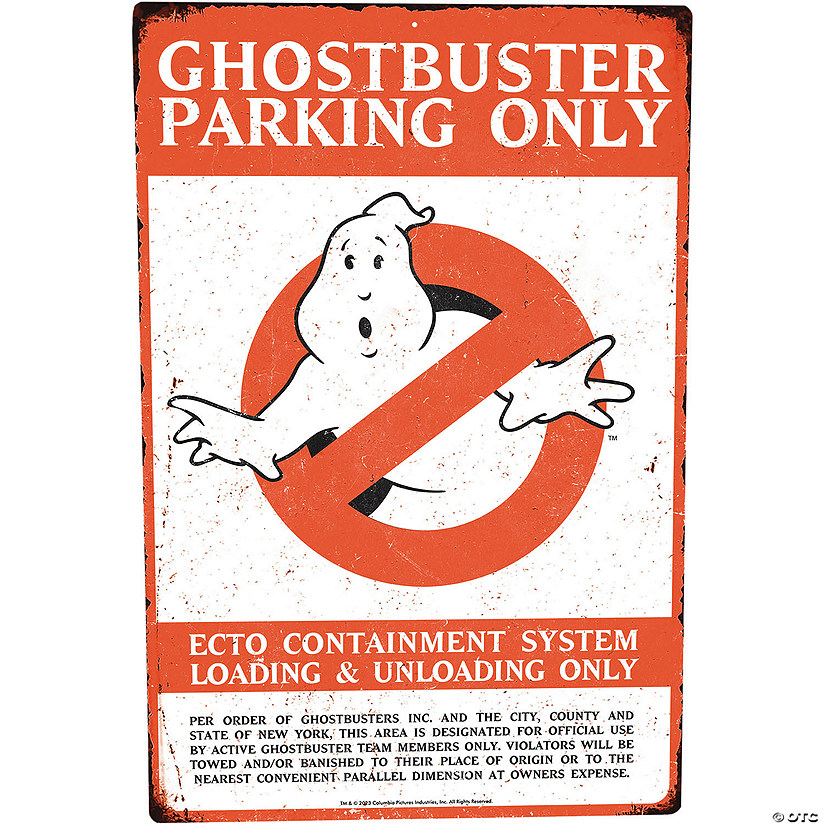 Ghostbusters&#8482; Ghostbuster Parking Only Metal Sign Image