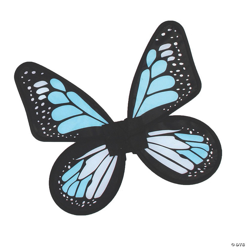 Girl&#8217;s Blue & Teal Satin Butterfly Wings Image