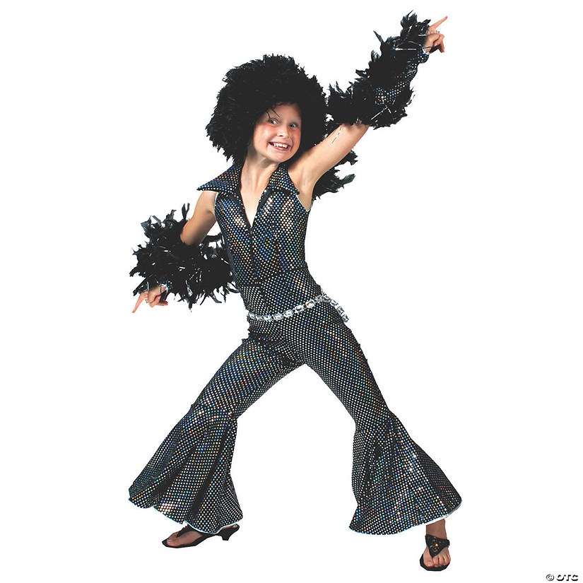 Girl&#8217;s Boogie Disco Costume - Large Image
