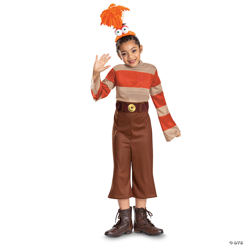 Girl&#8217;s Classic Disney/Pixar Inside Out 2 Orange Anxiety Costume Image