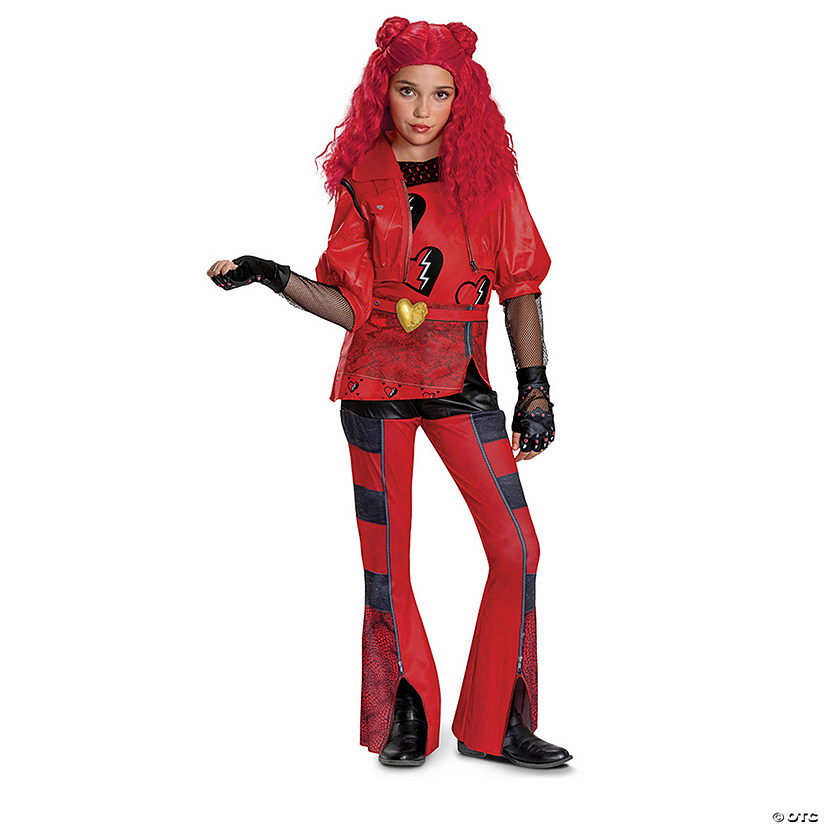 Girl&amp;#8217;s Deluxe Disney&amp;#8217;s Descendants 4: The Rise of Red Princess Red Costume Image