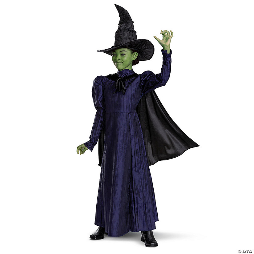 Girl&#8217;s Deluxe Wicked&#8482; Elphaba Purple Dress Costume Image