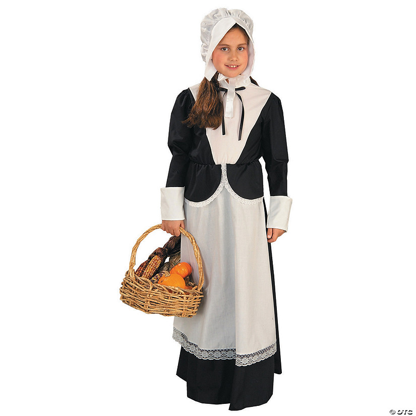 Girl&#8217;s Pilgrim Costume - Small Image