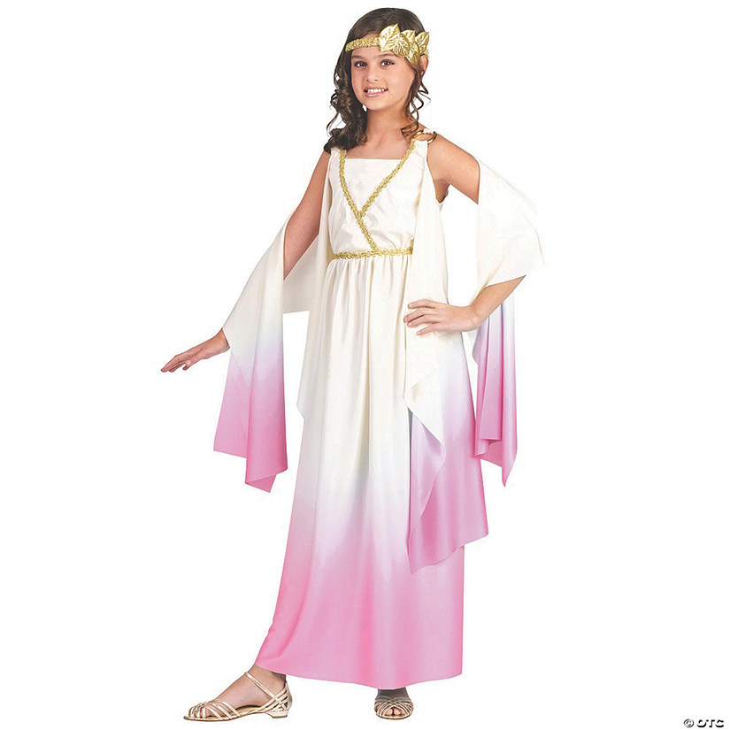 Girl&#8217;s Pink Ombre Athena Costume - Large Image