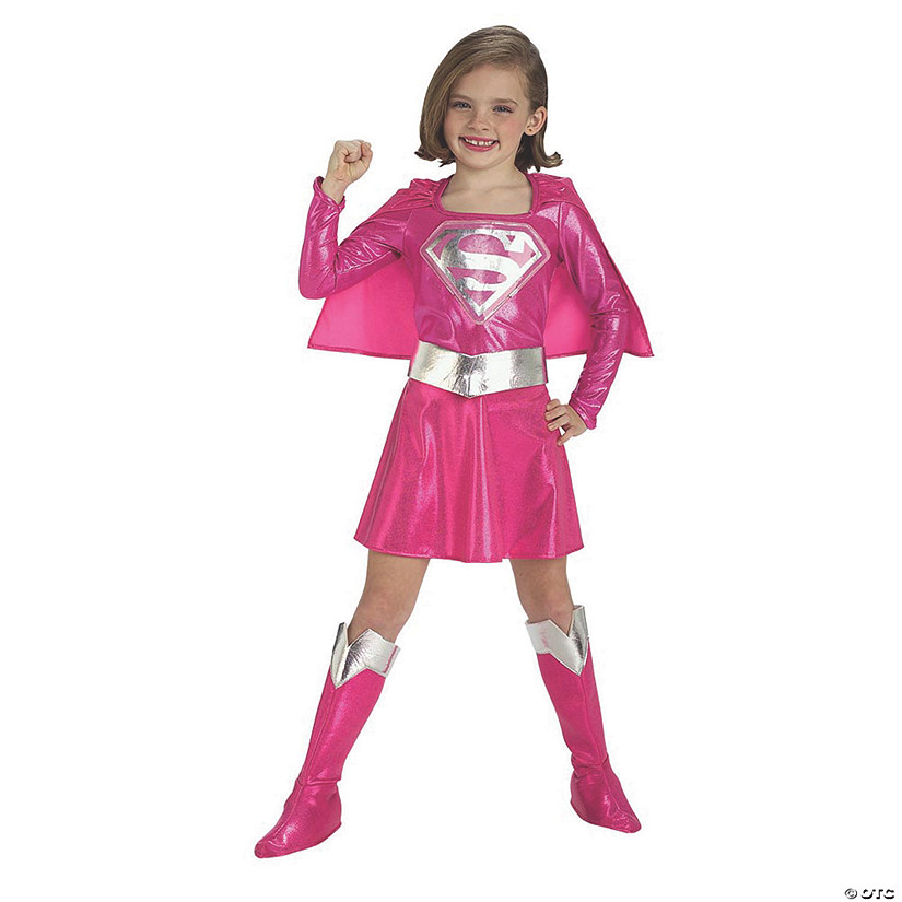 Girl&#8217;s Pink Supergirl&#8482; Costume - Medium Image