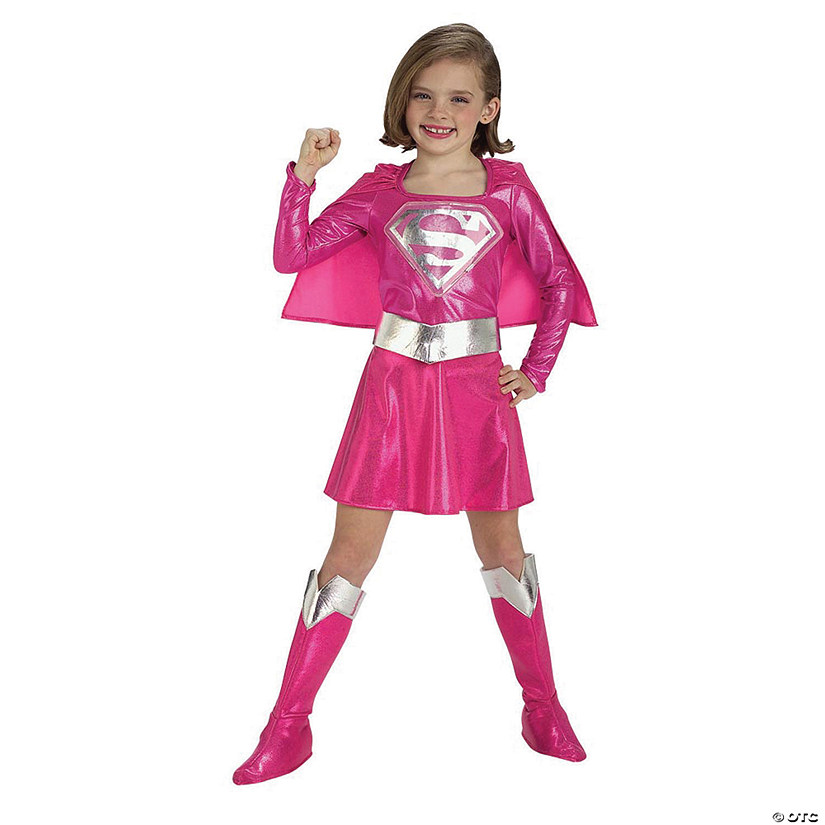 Girl&#8217;s Pink Supergirl&#8482; Costume - Small Image