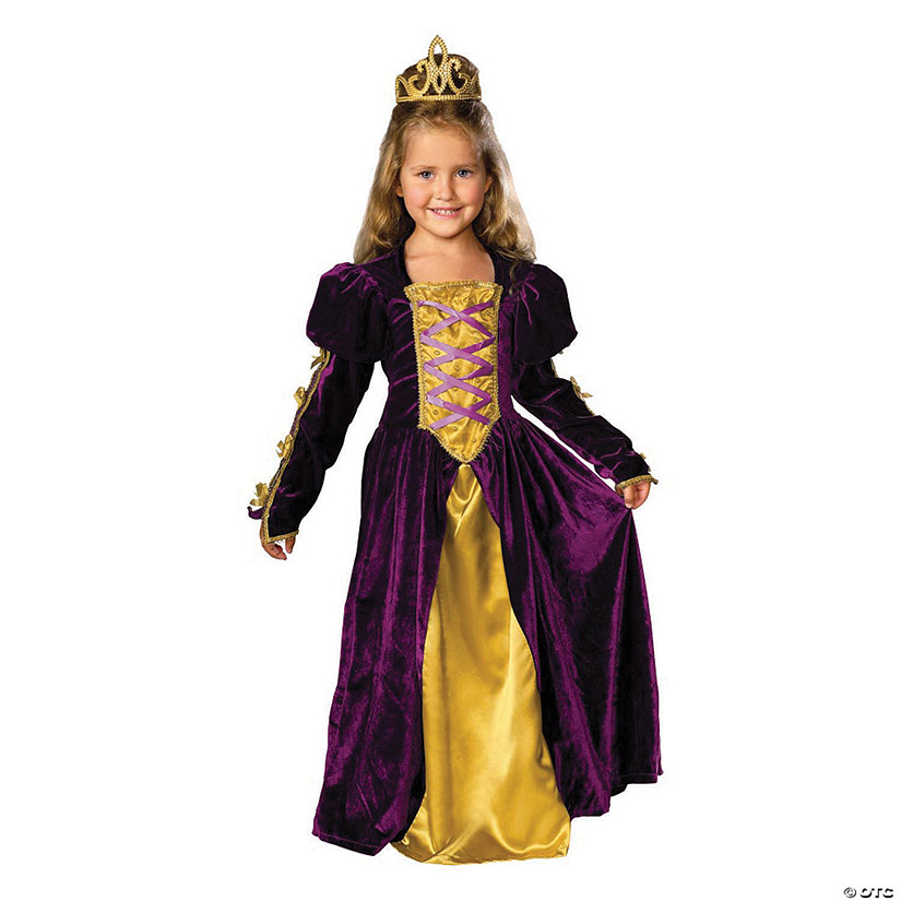 Girl&#8217;s Regal Queen Costume - Small Image