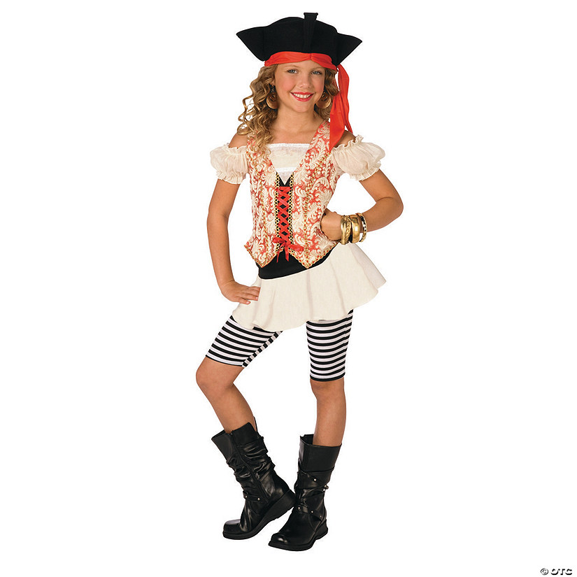 Girl&#8217;s Swashbuckler Captain Pirate Costume - Medium Image