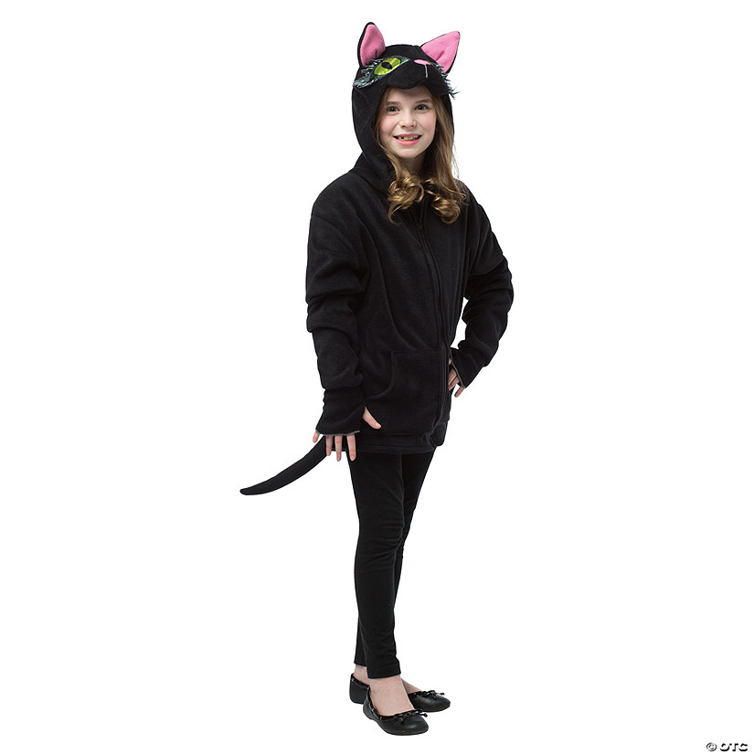 Girl's Black Cat Hoodie&#160;Teen 13-16 Image