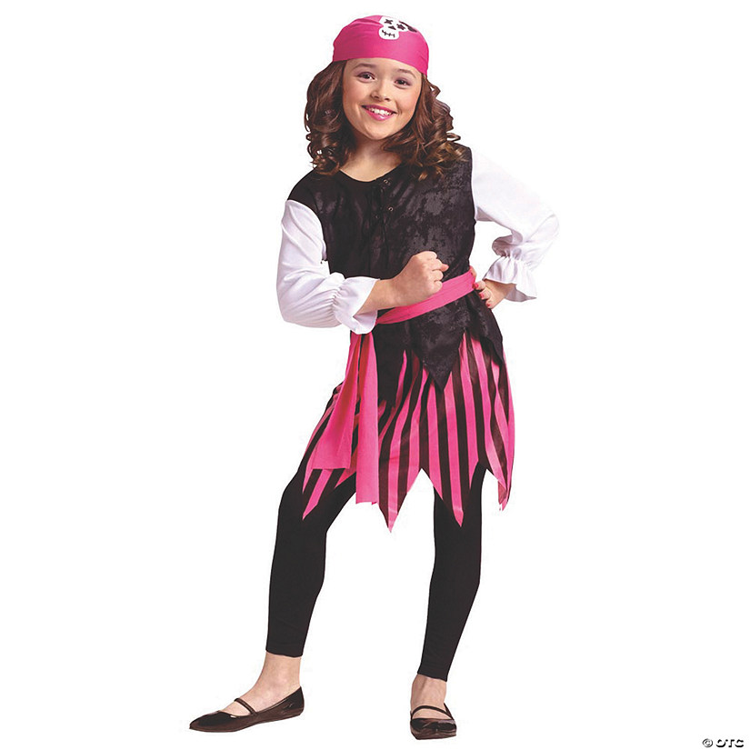 Girl's Caribbean Pirate Costume - 12-14 Image