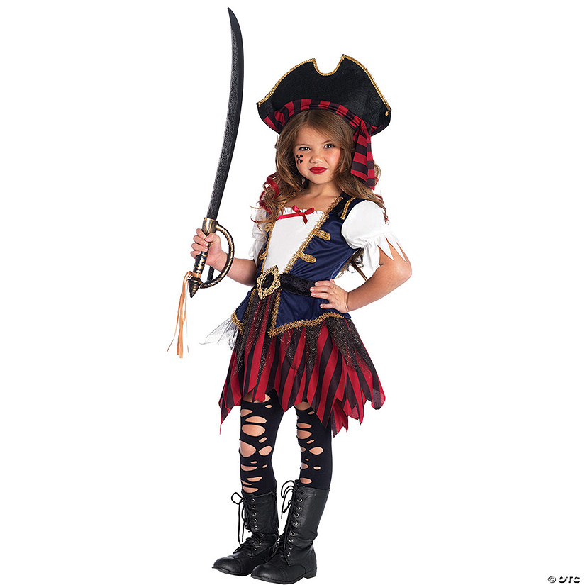 Girl's Caribbean Pirate Costume Image