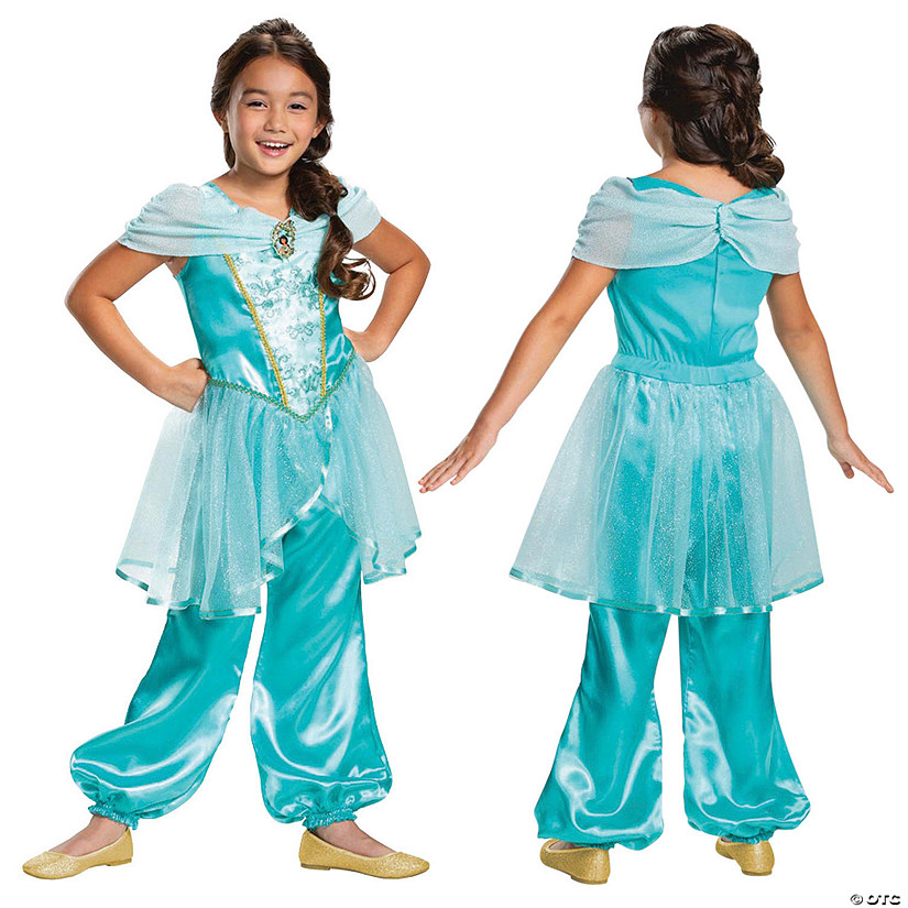 Girl's Classic Aladdin&#8482; Live Action Jasmine Costume Image