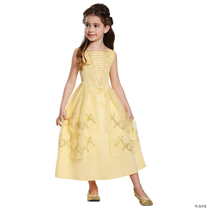 Girl's Classic Beauty and the Beast Belle Ball Gown Costume - Small Image