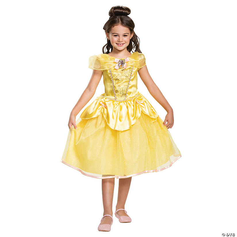 Girl's Classic Beauty and the Beast Belle Costume Family Image