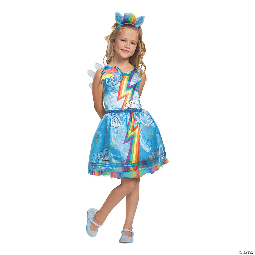 Girl's Classic My Little Pony Rainbow Dash Costume - Small Image