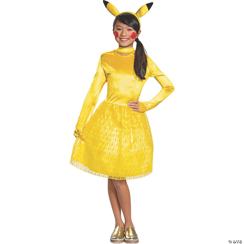 Girl's Classic Pokemon Pikachu Costume - Large Image