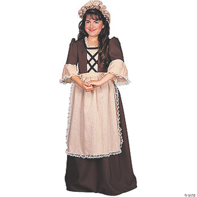 Girl's Colonial Costume - Small Image