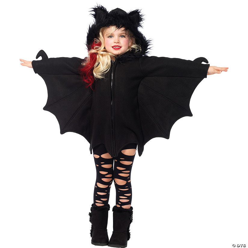 Girl's Cozy Bat Fleece Costume Image