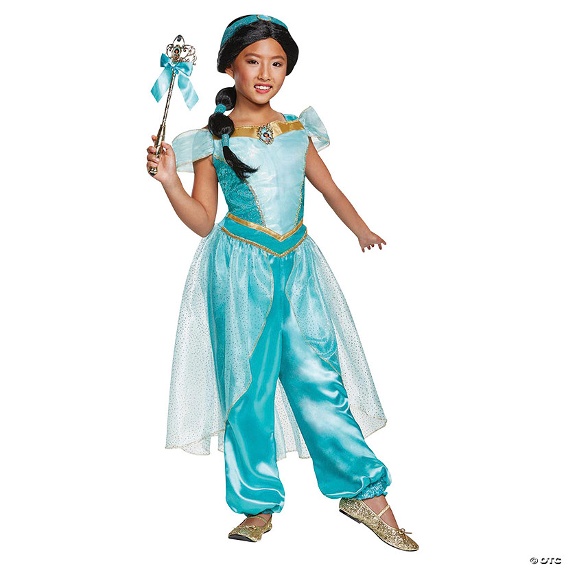Girl's Deluxe Aladdin&#8482; Jasmine Costume - Small Image