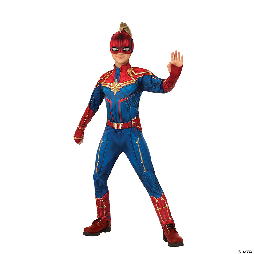 Girl's Deluxe Captain Marvel Costume Image