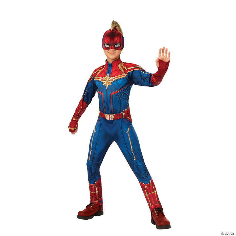 Girl's Deluxe Captain Marvel Costume Halloween Express