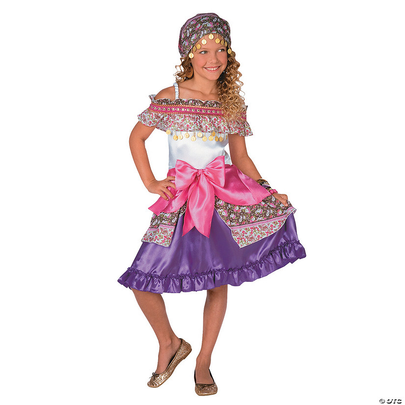 Girl's Deluxe Gypsy Costume - Small Image