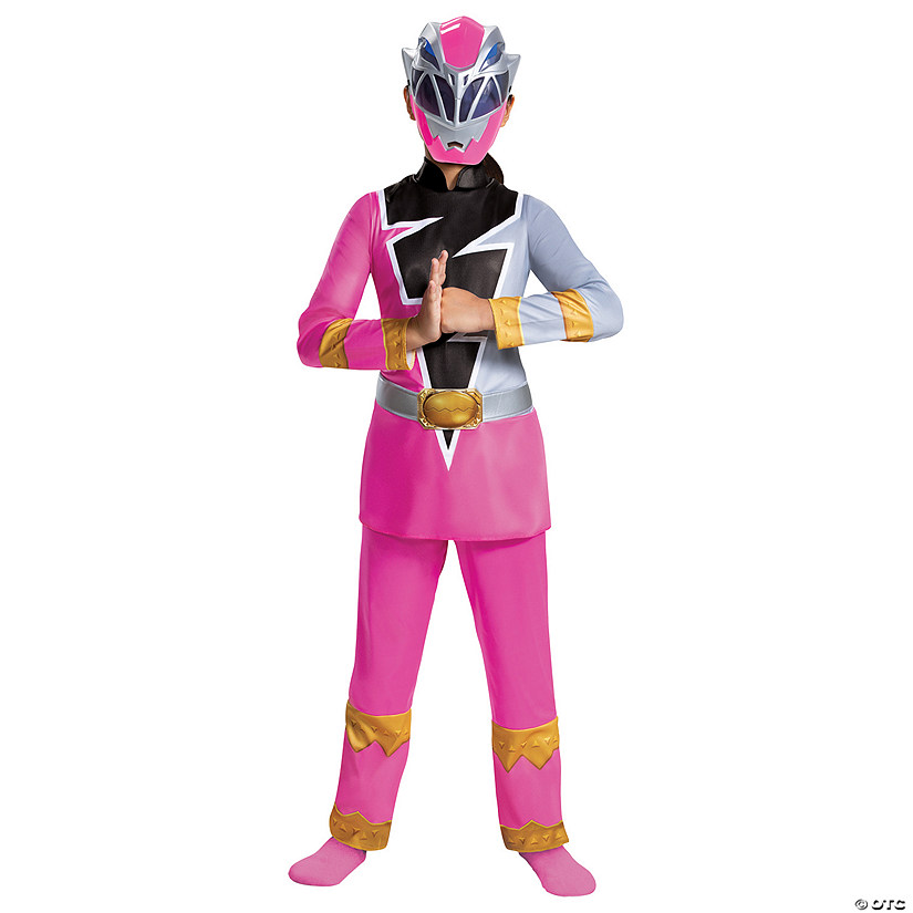 Girl's Deluxe Mighty Morphin Power Rangers Pink Ranger Dino Fury Costume - Large Image
