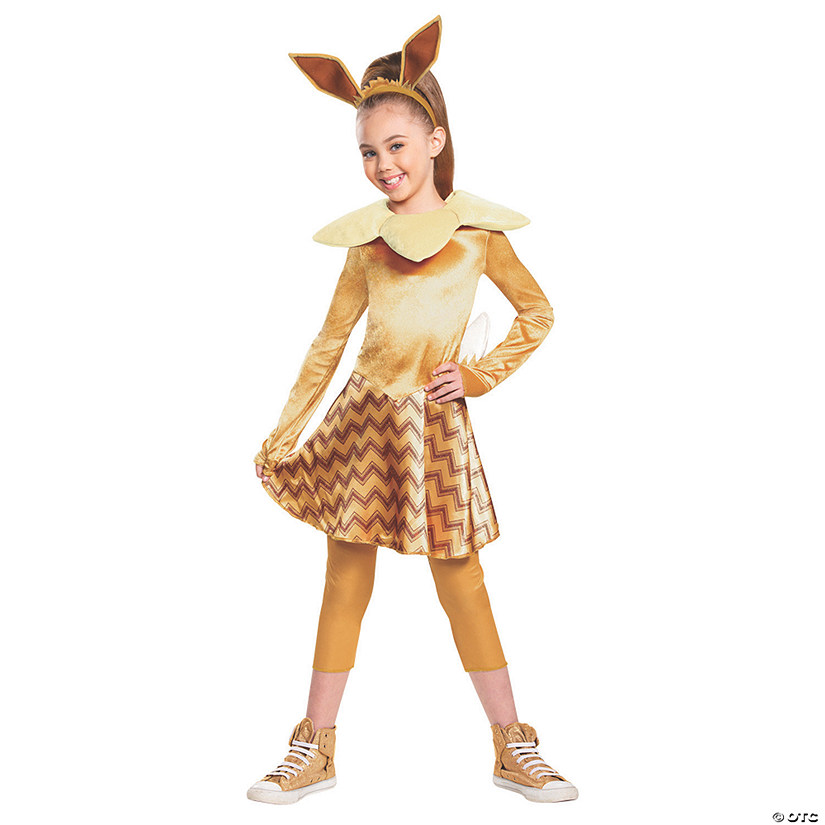 Girl's Deluxe Pokemon Eevee Costume - Large Image