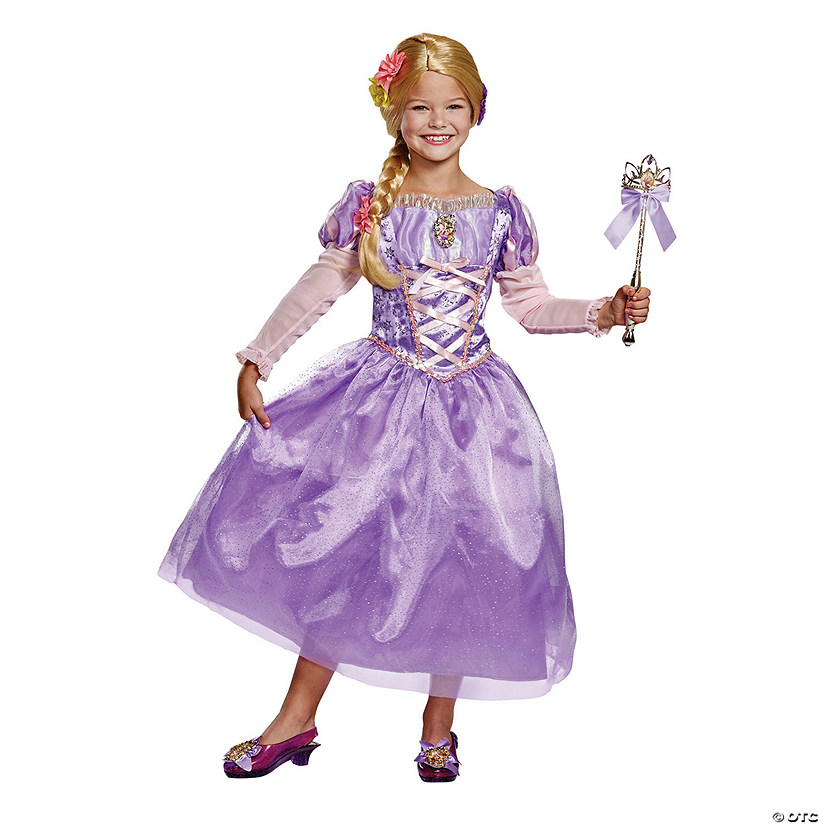 Girl's Deluxe Rapunzel Costume Image