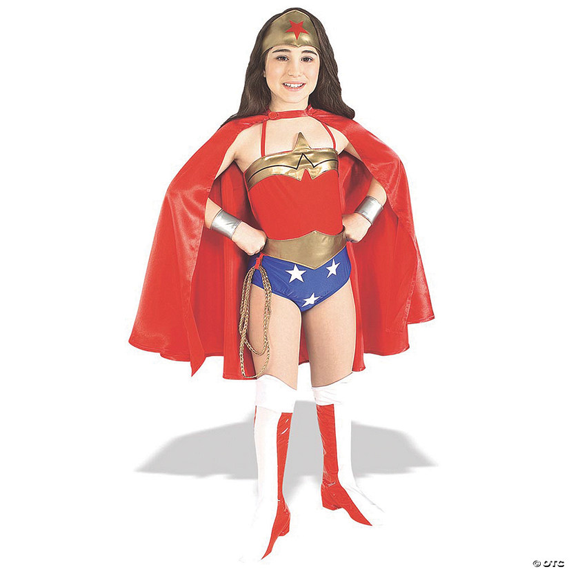 Girl's Deluxe Wonder Woman&#8482; Costume - Medium Image