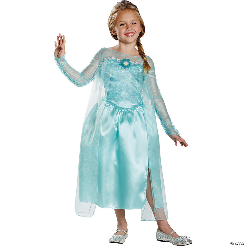 Girl's Frozen Elsa Snow Queen Costume Image