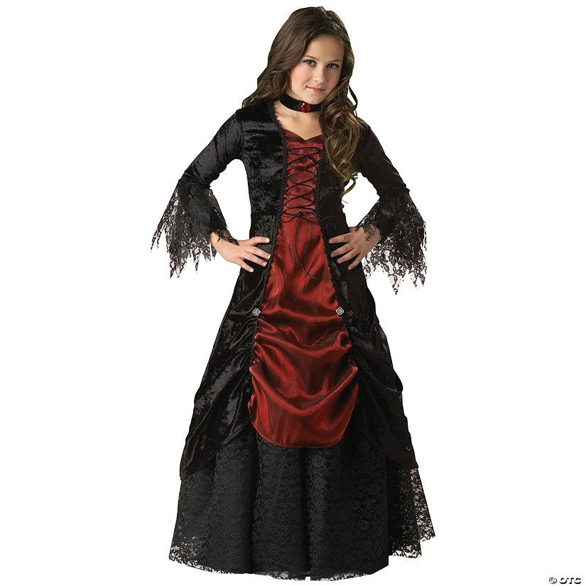 Girl's Gothic Vampira Costume Image