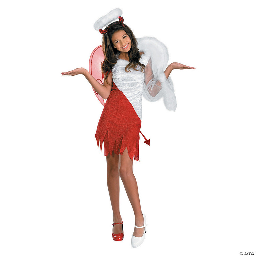 Girl's Heavenly Devil Costume - Large Image