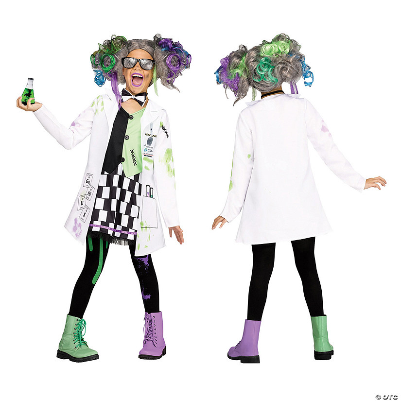 Girl's Mad Scientist Costume Image
