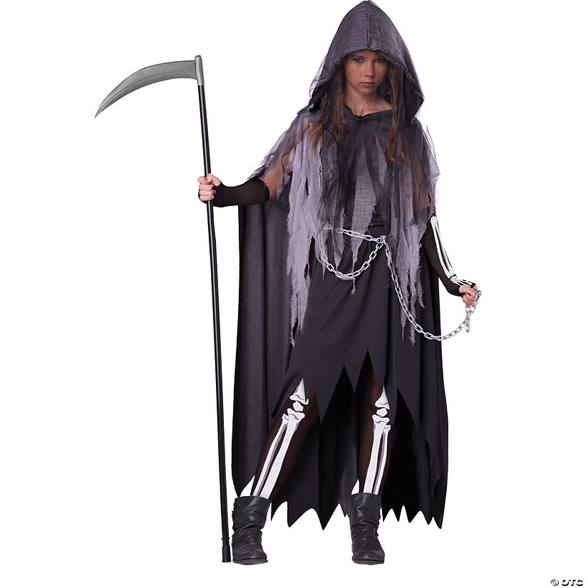 Girl's Miss Reaper Costume Image