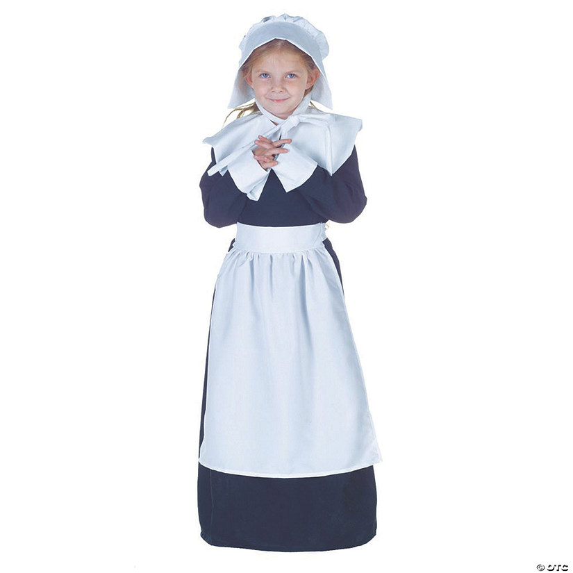 Girl's Pilgrim Costume - Large 10-12 Image