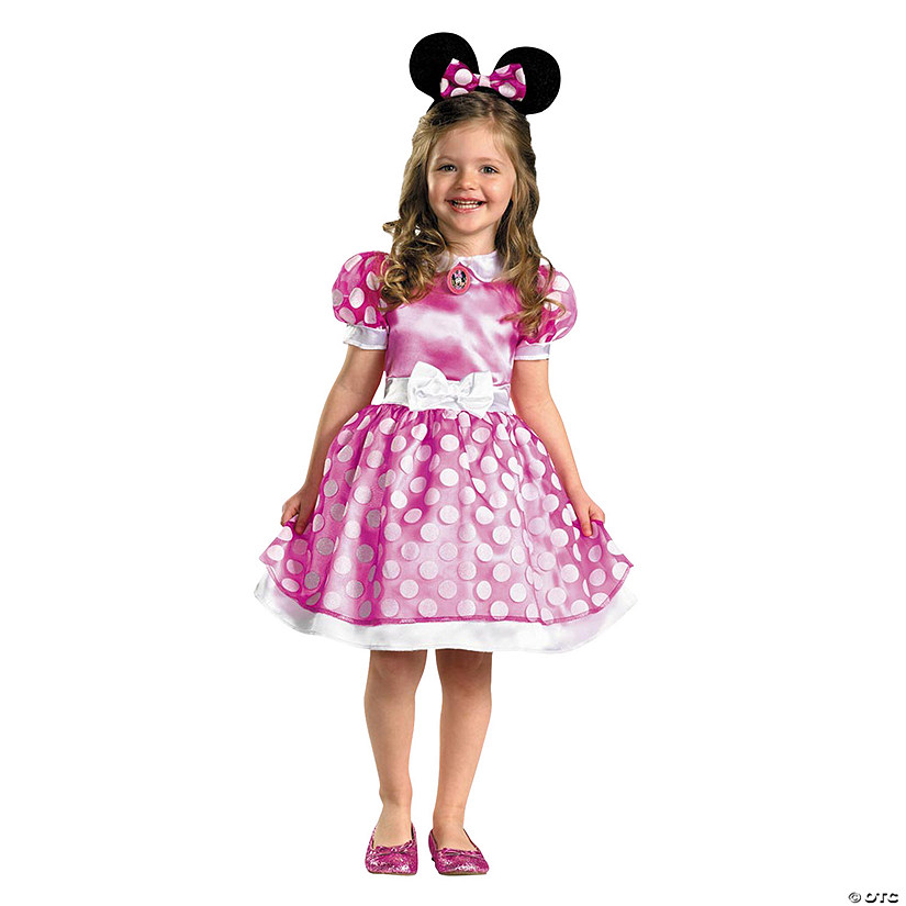 Girl's Pink Classic Minnie Mouse Costume Small Halloween Express